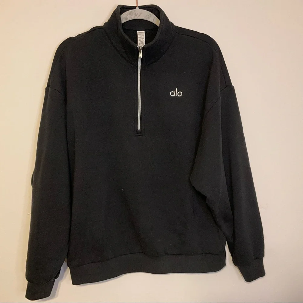 Alo Yoga Accolade 1/4 Zip Pullover Anthracite M - Picture 5 of 10